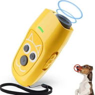 Detailed information about the product Ultrasonic Dog Barking Deterrent Anti Device 3 Frequency Training Control 5M Range Rechargeable LED Light Wrist Strap Pet Behaviour Tool Yellow