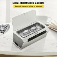 Detailed information about the product Ultrasonic Jewelry Cleaner 500ML 45 kHz Professional Ultra Sonic Cleaner with Touch Control Digital Timer Cleaning Basket Stainless Steel