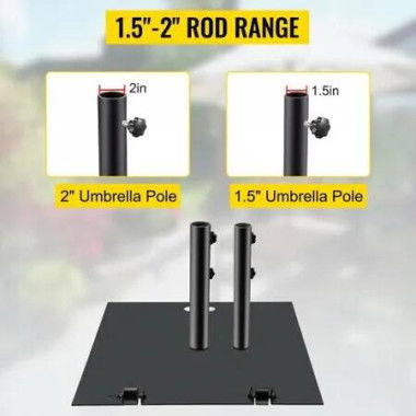 Umbrella Base Heavy Duty Umbrella Base Square Umbrella's Holder Stand 18KG