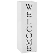 Detailed information about the product Umbrella Stand Welcome Steel White