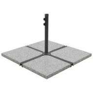 Detailed information about the product Umbrella Weight Plate Granite 25 Kg Square Grey