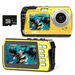 Underwater Camera,Waterproof Camera with 32GB Card,4K FHD 48MP Dual-Screen Selfie Digital Camera,10FT Waterproof Camera for Snorkeling,Surfing,Rafting (Yellow). Available at Crazy Sales for $89.99