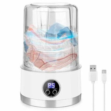 Underwear Washing Machine,Rechargeable Mini Portable Washing Machine with 3000mah,Compact Deep Cleans Underwear,Clothes