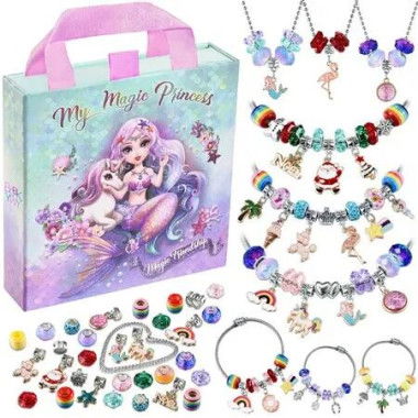 Unicorn Mermaid Charm Bracelet Craft Kit Girls Toy Art Jewellery Making Imagination Christmas Birthday Gift Age 3+