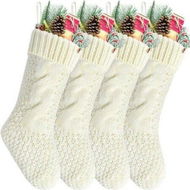 Detailed information about the product Unique Ivory Knit Christmas Socks