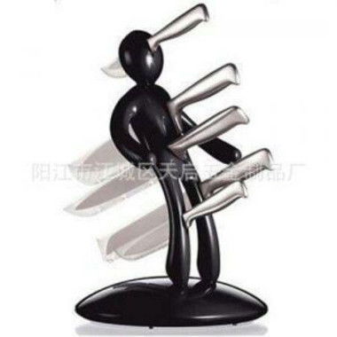 Unique Knife Holder Creative Humanoid Knife Holder Tool Not Included Knives (Black)