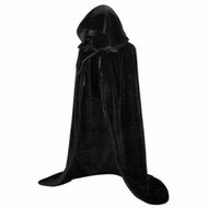 Detailed information about the product Unisex Full Length Velvet Hooded Cape Halloween Christmas Cloak Vampire Witch Cosplay Costume For Adult Men And Women Size L (150cm)