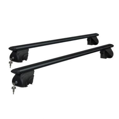 Universal Car Roof Rack Aluminium Cross Bars Adjustable 135cm Black Upgraded Holder Adjustable Car 90kgs Load Carrier