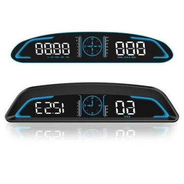 Universal GPS HUD: 5.5' LCD Display with Speedometer, Fatigue Alert, and Overspeed Alarm for All Vehicles