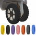 Universal Luggage Wheel Protection Covers 8-Pack Silent Shockproof Silicone Wheel Guards for Carry-On Luggage Black. Available at Crazy Sales for $9.99