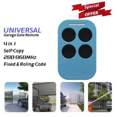 Universal Multi-Frequency Garage Remote Control Duplicator 280-868MHz 4 Door Opener,Ensure Your Model in Brand Table List