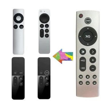 Universal Remote Control for Apple TV, Compatible with All Generations (4K, HD, Gen 1-4), Models A2169 A1842 A1625 A1427 A1469 A1378 A1218, No Voice Command, Plastic