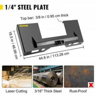 Detailed information about the product Universal Skid Steer Mount Plate 6.35mm Thick Skid Steer Plate Attachment1360.78kgWeight Capacity Quick Attach Mount Plate Steel Adapter Loader