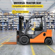 Detailed information about the product Universal Tractor Seat, High Back, Folding Forklift Seat with Adjustable Backrest, Waterproof PVC Mower Seat, Fit Excavator, Forklift, Skid Loader, Black