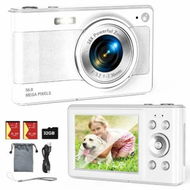 Detailed information about the product Upgrade Digital Camera,56MP FHD 1080P Camera with 16x Zoom Anti Shake,Kid Camera with 32GB TF Card,Two Batteries,Compact Small Camera (White)