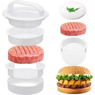 Detailed information about the product Upgraded 3 in 1 Non-Stick Hamburger Press Patty Maker, Durable Burger Press for Stuffed Burgers Sliders Veggie & Beef Patties Easy to Clean (White)