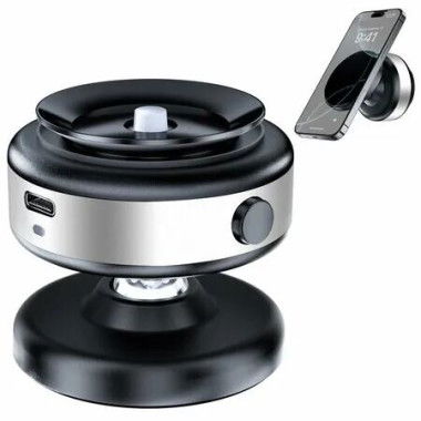 Upgraded 360 Degree Adjustable Electric Vacuum Magnetic Suction Cup Phone Mount,Hands-Free Magnetic Cell Phone Holder for Car/Gym/Mirror/Smooth Surface-Silver