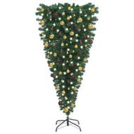 Detailed information about the product Upside-down Artificial Christmas Tree with LEDs&Ball Set 240 cm