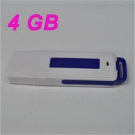 Detailed information about the product UR08 USB 2.0 Rechargeable Flash Drive Voice Recorder - Blue (4GB)