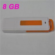 Detailed information about the product UR08 USB 2.0 Rechargeable Flash Drive Voice Recorder - Orange (8GB)