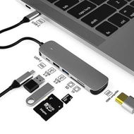 Detailed information about the product USB-C Hub Docking Station Aluminum Alloy Type C USB 3.0 4K HDMI Compatible SD PD TF MacBook Pro HP Dell.