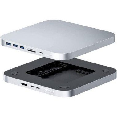 USB-C Hub With Dual Hard Drive Enclosure Type-C Docking Station For Mac Mini M2 Mac Studio M1 Max Ultra With 2.5-inch SATA M.2 NVMe NGFF 4K DP 1.4 USB 3.1 Gen2 USB-C SD/TF (MC25 Pro DP)