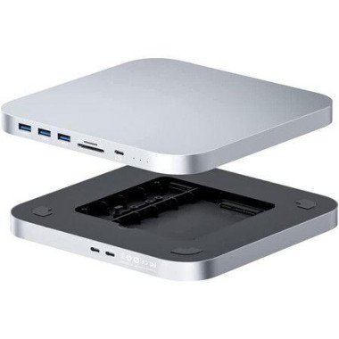 USB-C Hub With Dual Hard Drive Enclosure Type-C Docking Station For Mac Mini M2 Mac Studio M1 Max Ultra With 2.5-inch SATA M.2 NVMe NGFF USB 3.1 Gen2 USB-C SD/TF 2 USB 3.0 (MC25 Pro)