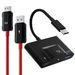 USB C Wireless HDMI Transmitter and Receiver,Casting Device Plug & Play Portable Extender,Streaming Video Audio from Laptop PC Smartphone to TV-Red. Available at Crazy Sales for $79.99