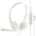 USB Computer Headset with Clear Chat Microphone,Lightweight On-Ear Wired Headset for MS Teams,Skype,Webinars,Call Center and More (White). Available at Crazy Sales for $34.99