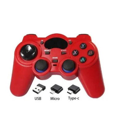 USB Gaming Controller for PC/Laptop Computer, Windows XP, 7, 8, 10, Android, PS3 and Steam Joystick Gamepad, Red