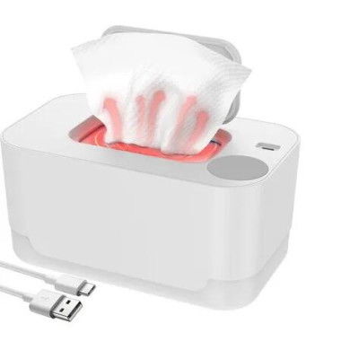 USB Powered Wipe Warmer, Wet Wipes Dispenser, Portable Thermostat Wipes Heater, Keeps Wipes Warm and Moist, Large Capacity Diaper Wipe Warmer Prevent Dry (White)