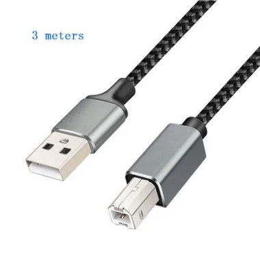 USB Printer Cable, 3 Meters USB A to B Cable, Compatible with Hp, Canon, Brother, Samsung, Dell, Epson, Lexmark, Xerox, and More