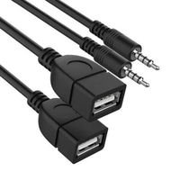 Detailed information about the product USB to Aux Audio Adapter,3.5mm Male to USB Female Adapter 2 Pack