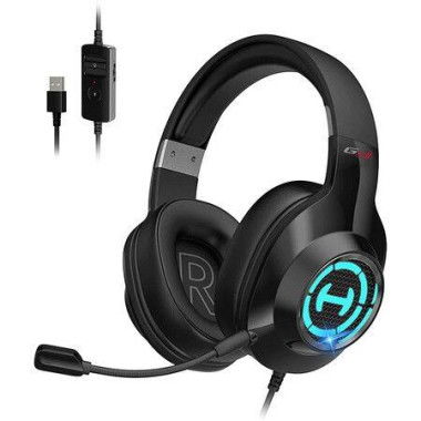 USB Wired Gaming Headset With Microphone Headphones For PC PS4 PS5 Mac