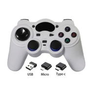 Detailed information about the product USB Wireless Gaming Controller for PC/Laptop Computer, Windows XP, 7, 8, 10, Android, PS3 and Steam Joystick Gamepad, White