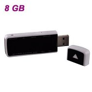 Detailed information about the product USB801 Rechargeable High-Definition Recorder + MP3 Player - White (8GB)