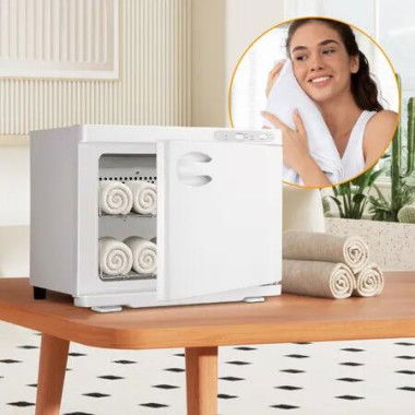 UV Hot Towel Warmer 23L Electric Heater Dryer Cabinet Stainless Steel Steriliser Rack Disinfection Facials Spa Barber Beauty Salon Nail Club Shop Home