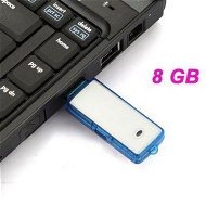 Detailed information about the product V01 Mini U Disk Digital Voice Recorder Keychain - Blue (8GB)