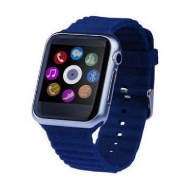 V6 1.54 Inches TFT HD LCD 2.5D Arc Screen Bluetooth 4.0 For IOS And Android Smartphones - Deep Blue.