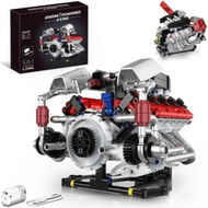 Detailed information about the product V8 Engine Model Kit with LED Light and APP Control, Collectible Set Visible Car Engine Building Engineering STEM Projects for Boys (700 PCS)