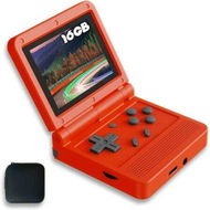 Detailed information about the product V90 Handheld Game Console 3 Inch Retro Clamshell Games Consoles Built-in Rechargeable Battery Portable Style Hand Held Game Video Consoles System With Case Red 16GB