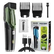 Detailed information about the product Vacuum Beard Trimmer for Men, Rechargeable Mustache Trimmer with Adjustable Length Comb Waterproof Built-in Electric Beard Trimmer Removable Blades,Green