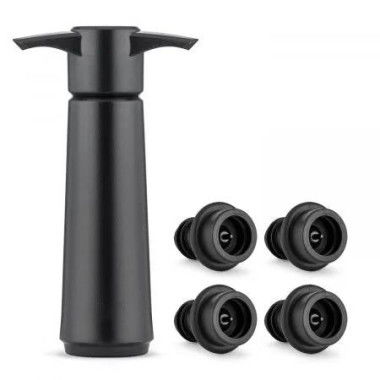 Vacuum Wine Pump Saver Preserver Stoppers 4Pcs Reusable Bottle Sealer Freshness Keeper Accessory Gift