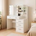 Vanity Dressing Table Hollywood Makeup Mirror 10 LED Lights 3 Colour Dimmable Dresser Desk Cabinet White Modern Bedroom Furniture Storage Drawer Shelf. Available at Crazy Sales for $179.95