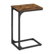 Detailed information about the product VASAGLE Slim End Table with Metal Frame Industrial Rustic Brown and Black