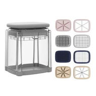 Detailed information about the product Vegetable Chopper Cutter 4-in-1 Hand Press Carrots Cucumbers Vegetable Cutter Kitchen Tool Mini Food Chopper French Fries Cutter