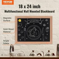 Detailed information about the product VEOVR 457x610 mm Magnetic Chalk Board Hanging Message Signs w/ Chalks & Eraser Vintage Wooden Chalkboard Sign Rustic Brown Framed Calendar & Bulletin Combo