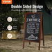 VEOVR A Frame Chalkboard Sign 50x102 cm Double-Sided Sidewalk Signs Freestanding Vintage Wooden Chalk Board with Chalks & Magnetic Eraser Rustic Brown. Available at Crazy Sales for $139.95