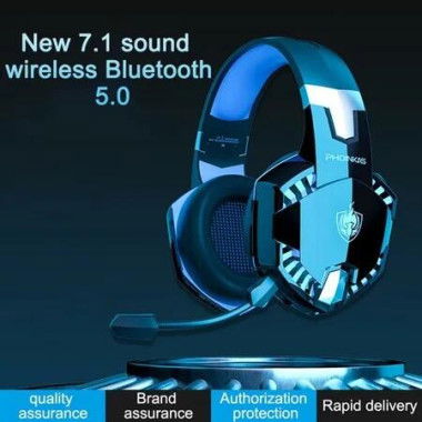 Versatile Gaming Headset: Head Mounted/Bluetooth, Wired and Wireless with Immersive Surround Sound