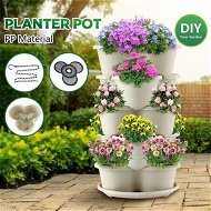 Detailed information about the product Vertical Garden Planter 5 Tier Indoor Outdoor Plant Flower Plastic Pot Stand Holder Containers Strawberry Herb Vegetable Succulent Planting Tower